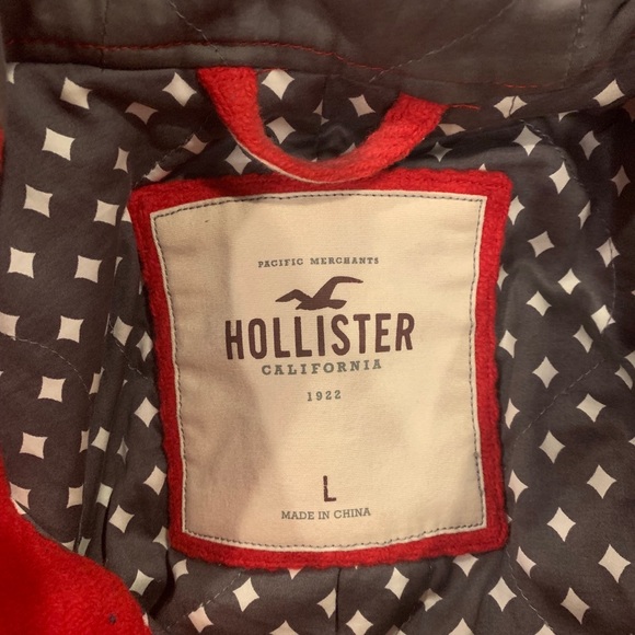 Hollister Women’s Red Wool Toggle Coat - Picture 5 of 6